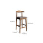 Solid Wood Dining Stools Scandinavian Bar Stools with Footrest
