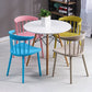 Sillas sin brazo de silla de comedor de estilo contemporáneo con patas de plástico para el hogar