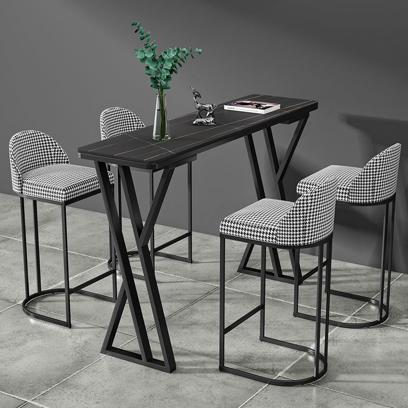 Industrial Stone Pub Table Set 1/2/5 Pieces Rectangle Indoor Bar Pub Table Set Clearhalo 'Bar Furniture' 'furn' 'furn_home_bar_bar_sets' 'Furniture' 'Home Bars & Bar Sets' 'home_bar_bar_sets' 'Kitchen & Dining Furniture' 1200x1200_f04fe01e-a4e3-4b35-ae42-c83fb025f2c4