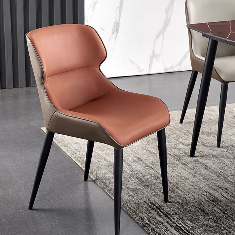 Contemporary Restaurant Leather Side Chair Matte Finish Wingback Dining Chair Clearhalo ' kitchen&dining_furn' 'Dining Chairs' 'Dining Tables & Seating' 'dining_chair' 'furn' 'furn_dining_chair' 'Furniture' 'furniture_dining_chair' 'Kitchen & Dining Furniture' 'kitchen' 1200x1200_f0500411-62bf-44a4-83f8-a8e5fe4c2988