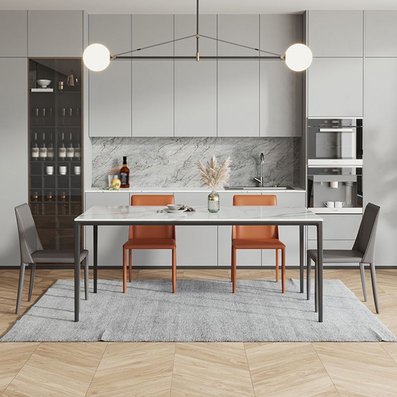 Dining Room Dinner Kitchen Table Rectangle 4 Legs Dining Table Clearhalo 'Dining Tables & Seating' 'Dining Tables' 'dining_table' 'furn' 'furn_dining_table' 'Furniture' 'Kitchen & Dining Furniture' 1200x1200_f0504d31-2938-4b01-84b9-22eee0d24c1d