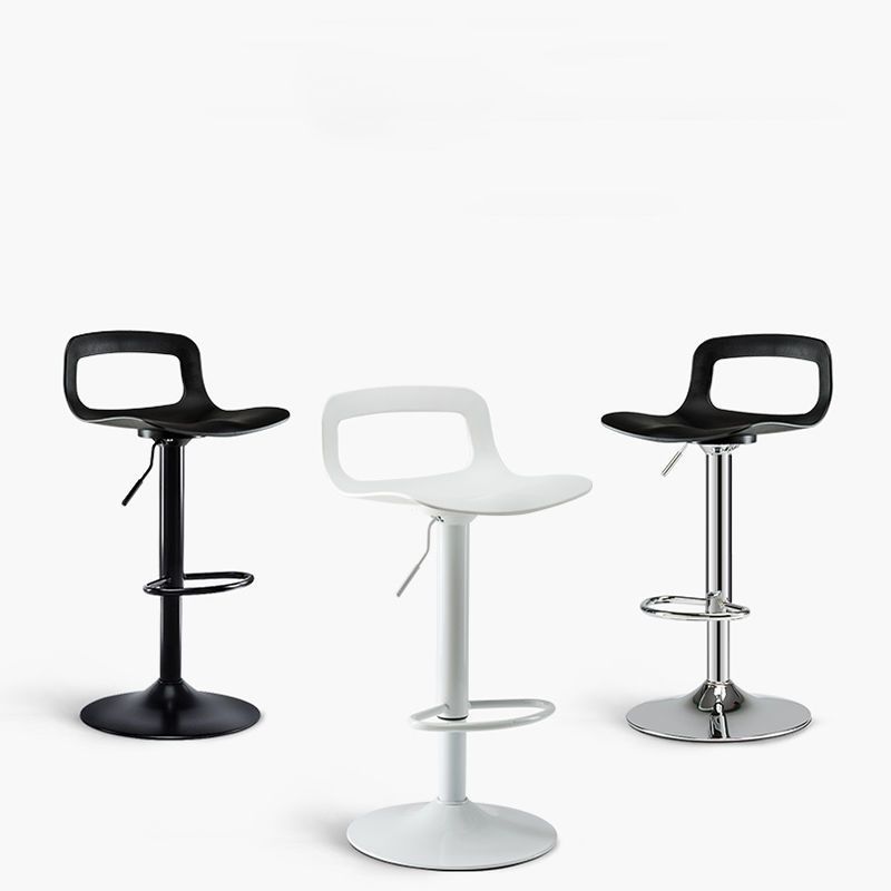 Contemporary Metal Bar Stool Backrest Adjustable Counter Stool Clearhalo 'Bar Furniture' 'Bar Stools' 'bar_stools' 'furn' 'furn_bar_stools' 'Furniture' 'Kitchen & Dining Furniture' 1200x1200_f055a53b-0109-4c4f-8186-372b9f3a30e1