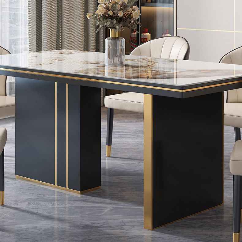 Traditional Luxury Dining Table 55" Rectangle Sintered Stone Table Clearhalo ' dining_table' 'Dining Tables & Seating' 'Dining Tables' 'furn' 'furn_dining_table' 'Furniture' 'furniture_dining_table' 'Kitchen & Dining Furniture' 'kitchen&dining_furn' 'kitchen' 'kitchen_dining_table' 1200x1200_f055e9ec-b377-42fb-9bf3-578e1922748e