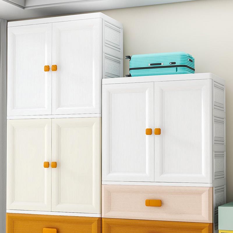 Contemporary Bathroom Wardrobe Plastic Wardrobe Closet with Legs Clearhalo 'Armoires & Wardrobes' 'armoires_wardrobes' 'Bedroom Furniture' 'furn' 'furn_armoires_wardrobes' 'Furniture' 1200x1200_f0588276-93e8-4862-8389-0f29401f309a