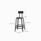 Industrial Brown Counter Stool Leather Square Stool with Black Metal Frame Clearhalo 'Bar Furniture' 'Bar Stools' 'bar_stools' 'furn' 'furn_bar_stools' 'Furniture' 'Kitchen & Dining Furniture' 1200x1200_f058a7e5-fe65-4fbf-bf73-cd8650383176