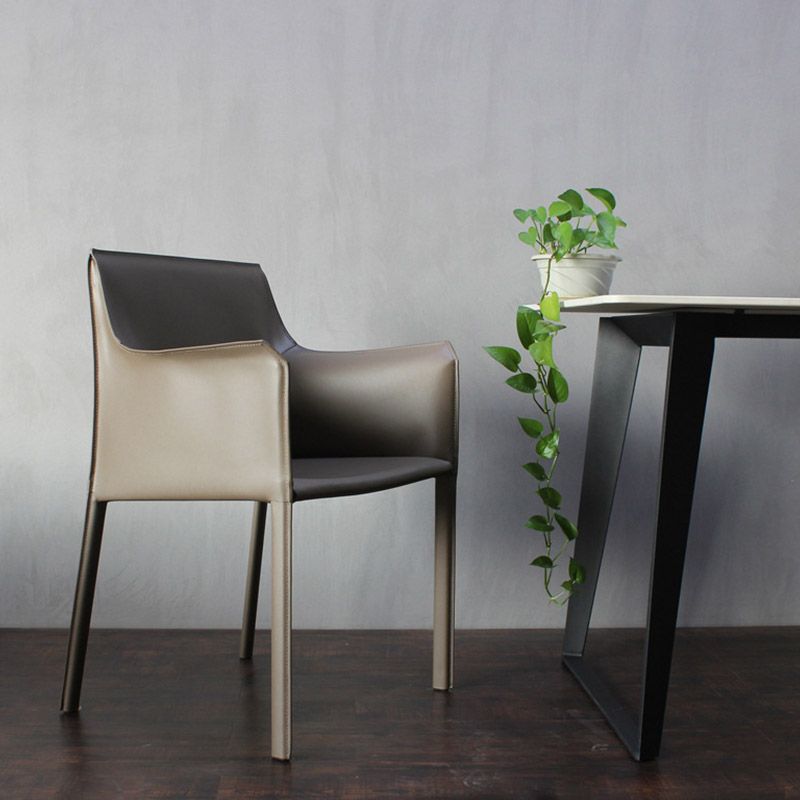 工業用布張りのアームダイニングチェアキッチンパーソンズチェア