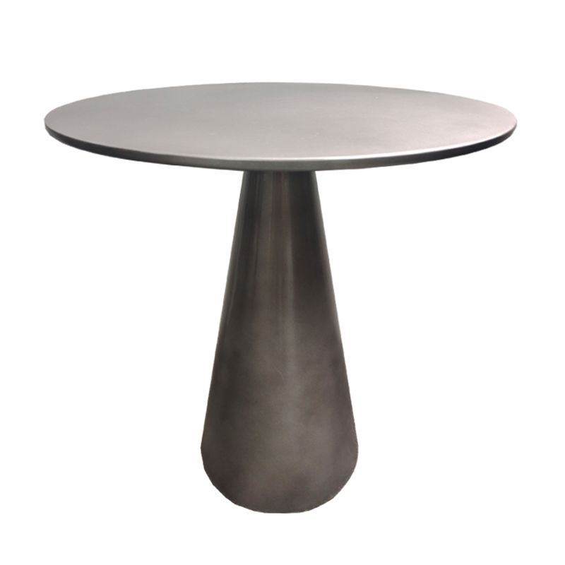 Mid-Century Metal Round Top Side Table 19.6-inch Pedestal End Table Clearhalo 'Coffee & Accent Tables' 'End & Side Tables' 'end_side_tables' 'furn' 'furn_end_side_tables' 'Furniture' 'Living Room Furniture' 1200x1200_f05b23bd-4ee9-45d0-aef1-00225706d157
