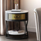 Round Side Table with 1 Drawer Metal Frame Side End Snack Table