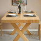 Contemporary Solid Wood Dining Table Double Pedestal Dining Table