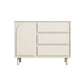 Contemporary Wooden White Sideboard Cabinet with Doors and Drawers Clearhalo 'buffet_sideboard' 'Buffets & Sideboards' 'furn' 'furn_buffet_sideboard' 'Furniture' 'Kitchen & Dining Furniture' 1200x1200_f05d4cc5-43b3-4cd0-8c42-08cef44e5a33