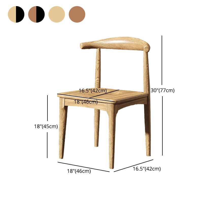 Industrial Design Open Back Side Chair for Kitchen Wood Dining Side Chair Clearhalo ' kitchen&dining_furn' 'Dining Chairs' 'Dining Tables & Seating' 'dining_chair' 'furn' 'furn_dining_chair' 'Furniture' 'furniture_dining_chair' 'Kitchen & Dining Furniture' 'kitchen' 1200x1200_f05d8990-f428-4e67-9cb8-1580df23ab03
