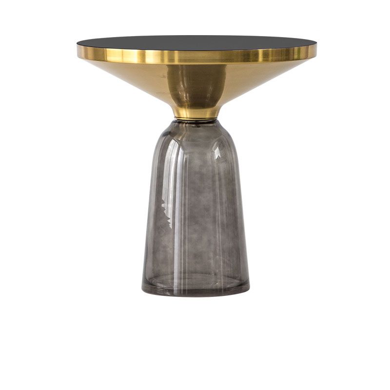 Nordic style Glass Side End Table Stone Top Drum End Table for Living Room Clearhalo 'Coffee & Accent Tables' 'End & Side Tables' 'end_side_table' 'end_side_tables' 'furn' 'furn_end_side_tables' 'Furniture' 'furniture_end_side_table' 'Living Room Furniture' 1200x1200_f05ed8e7-2d00-45dc-8cbe-fc62945f8052