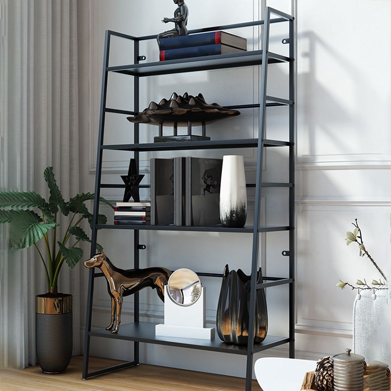 Modern Bookshelf Ladder Metal Open Back Shelf Bookcase with Shelves for Living Room Clearhalo 'Bookcases' 'furn' 'furn_bookcases' 'Furniture' 'Office Furniture' 1200x1200_f06127fb-2e54-4aa8-a3aa-0184355d7e48