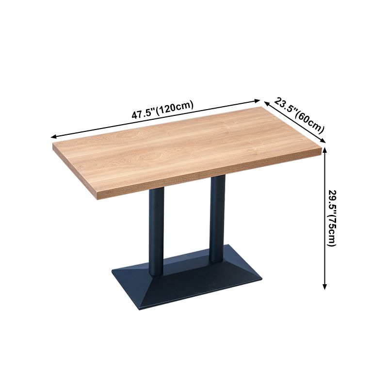 Industrial Style Dining Room Table Metal Base Table for Home Kitchen Dinner Clearhalo ' dining_table' 'Dining Tables & Seating' 'Dining Tables' 'furn' 'furn_dining_table' 'Furniture' 'furniture_dining_table' 'Kitchen & Dining Furniture' 'kitchen&dining_furn' 'kitchen' 'kitchen_dining_table' 1200x1200_f061966f-1966-42f8-96be-297aae604877