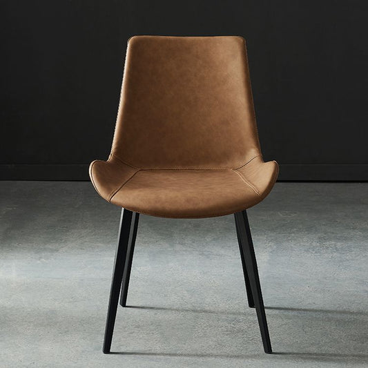Sillas de comedor modernas de metal y cuero sintética para la cocina