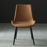 Sillas de comedor modernas de metal y cuero sintética para la cocina