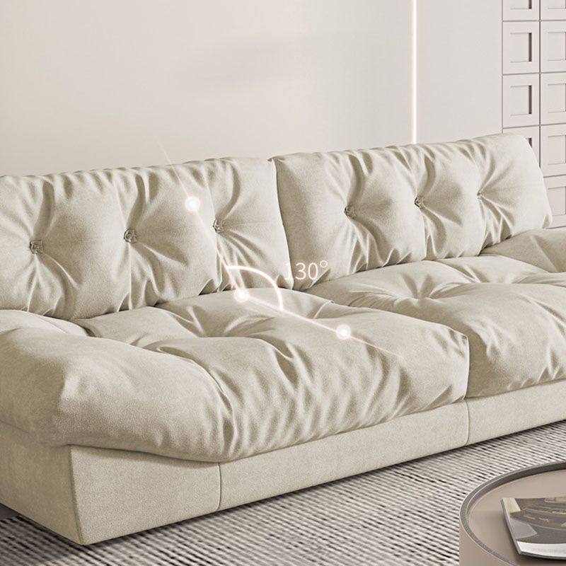 Modern de almohada cosida de almohada en sofá resistente a la mancha beige/naranja