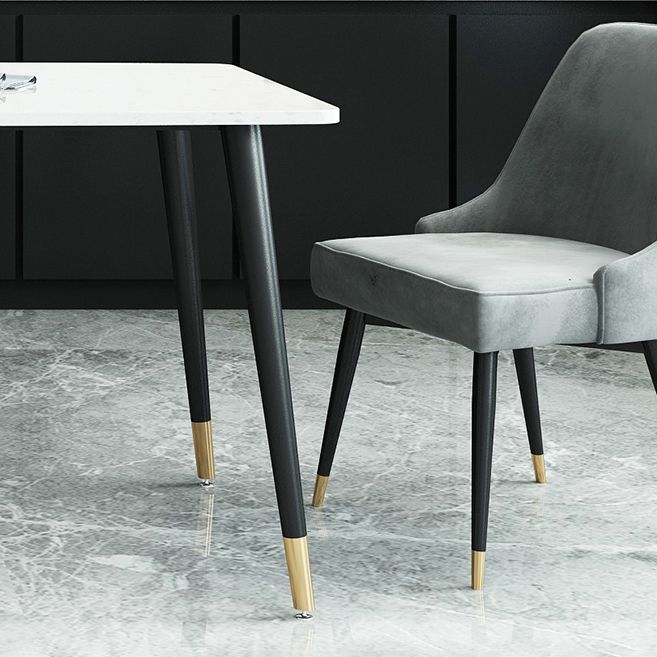 Dining Set Modern with Sintered Stone Rectangle Table and Padded Chairs Clearhalo 'Dining Room Sets' 'Dining Tables & Seating' 'dining_room_set' 'furn' 'furn_dining_room_set' 'Furniture' 'furniture_dining_room_set' 'Kitchen & Dining Furniture' 'kitchen&dining_furn' 'kitchen' 1200x1200_f06695dd-7b16-4346-8728-12f01d1c93c4