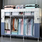 Contemporary Wardrobe Closet with Shelves Steel Wardrobe Cabinet