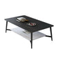 Glam 4 Legs 1 Coffee Table Slate Rectangle Cocktail Table with Shelf