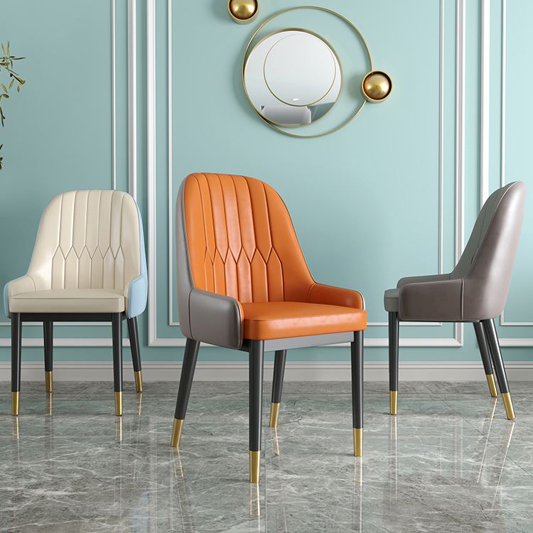 Metal Scandinavian Style Dining Chair Parsons Dining Side Chair for Restaurant Clearhalo ' kitchen&dining_furn' 'Dining Chairs' 'Dining Tables & Seating' 'dining_chair' 'furn' 'furn_dining_chair' 'Furniture' 'furniture_dining_chair' 'Kitchen & Dining Furniture' 'kitchen' 1200x1200_f06a6124-dcc0-48d7-9834-99e0c637a934