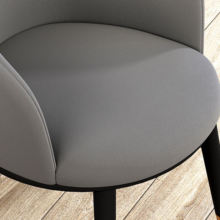 Modern Upholstered Home Arm Chair Matte Finish Solid Back Dining Chair Clearhalo ' kitchen&dining_furn' 'Dining Chairs' 'Dining Tables & Seating' 'dining_chair' 'furn' 'furn_dining_chair' 'Furniture' 'furniture_dining_chair' 'Kitchen & Dining Furniture' 'kitchen' 1200x1200_f06c4acf-f5db-4aca-9144-211682f11982