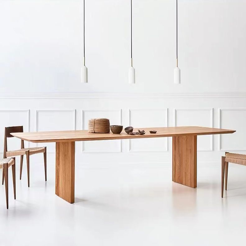 Solid Wood Contemporary Rectangle Table Wood Top Table for Dining Room Clearhalo ' dining_table' 'Dining Tables & Seating' 'Dining Tables' 'furn' 'furn_dining_table' 'Furniture' 'furniture_dining_table' 'Kitchen & Dining Furniture' 'kitchen&dining_furn' 'kitchen' 'kitchen_dining_table' 1200x1200_f06d885c-68b6-4a08-a8ef-9a88819f465f