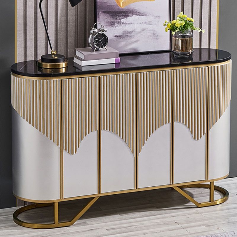 Stone Buffet Sideboard Living Room Credenza with Storage , 15.7" W X 35.4" H Clearhalo 'buffet_sideboard' 'Buffets & Sideboards' 'furn' 'furn_buffet_sideboard' 'Furniture' 'Kitchen & Dining Furniture' 1200x1200_f07045b0-f9ec-4dec-8064-9df979b258cc