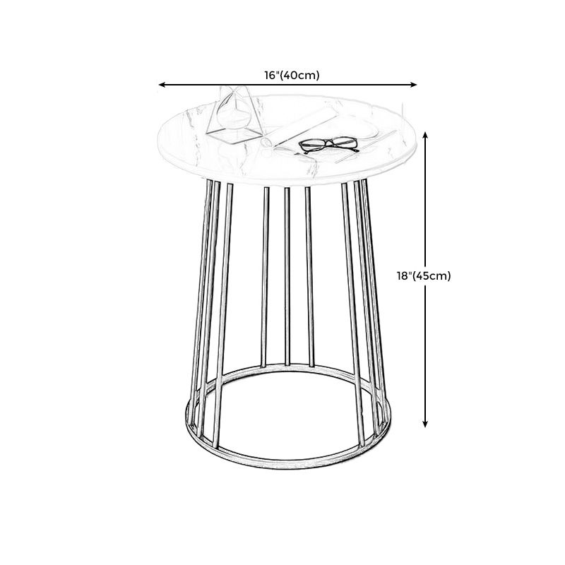Mid-Century Modern Wooden Round Top End Table Abstract Metal Frame Sofa Side Table Clearhalo 'Coffee & Accent Tables' 'End & Side Tables' 'end_side_table' 'end_side_tables' 'furn' 'furn_end_side_tables' 'Furniture' 'furniture_end_side_table' 'Living Room Furniture' 1200x1200_f0706ac6-fabd-490c-bc80-5d79d7d38556