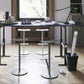 Metal Backless Counter Stool Modern Indoor Bar Stool with Footrest