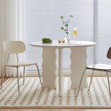 Modern Round Dining Table 3 White Legs Table for Dining Room Clearhalo 'Dining Tables & Seating' 'Dining Tables' 'dining_table' 'furn' 'furn_dining_table' 'Furniture' 'Kitchen & Dining Furniture' 1200x1200_f073292e-3757-4b76-9dfe-3f9c4a6203ce