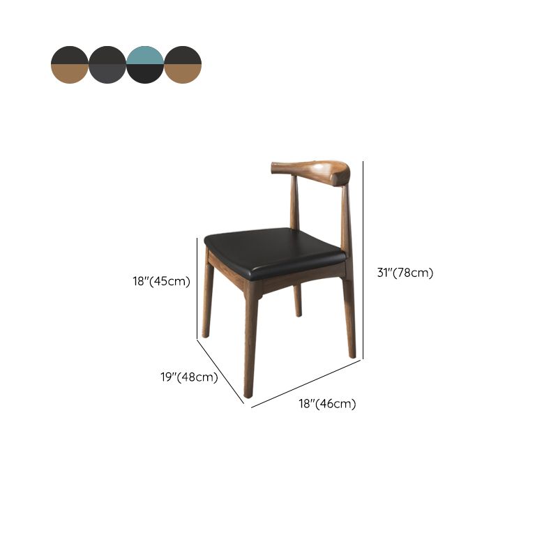 Industrial Armless Dining Chairs Solid Wood Open Back Side Chair Clearhalo 'Dining Chairs' 'Dining Tables & Seating' 'dining_chair' 'furn' 'furn_dining_chair' 'Furniture' 'Kitchen & Dining Furniture' 1200x1200_f073d382-9f97-4410-9473-a32d6613f17a