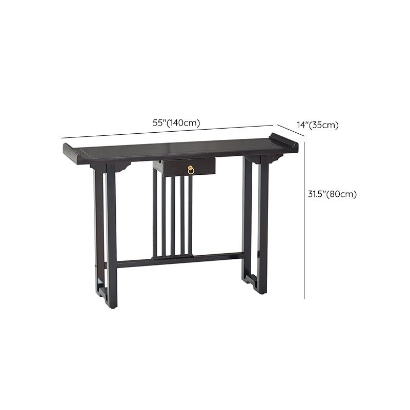 Rectangle Contemporary Console Table Dark Brown Wood Console Sofa Table