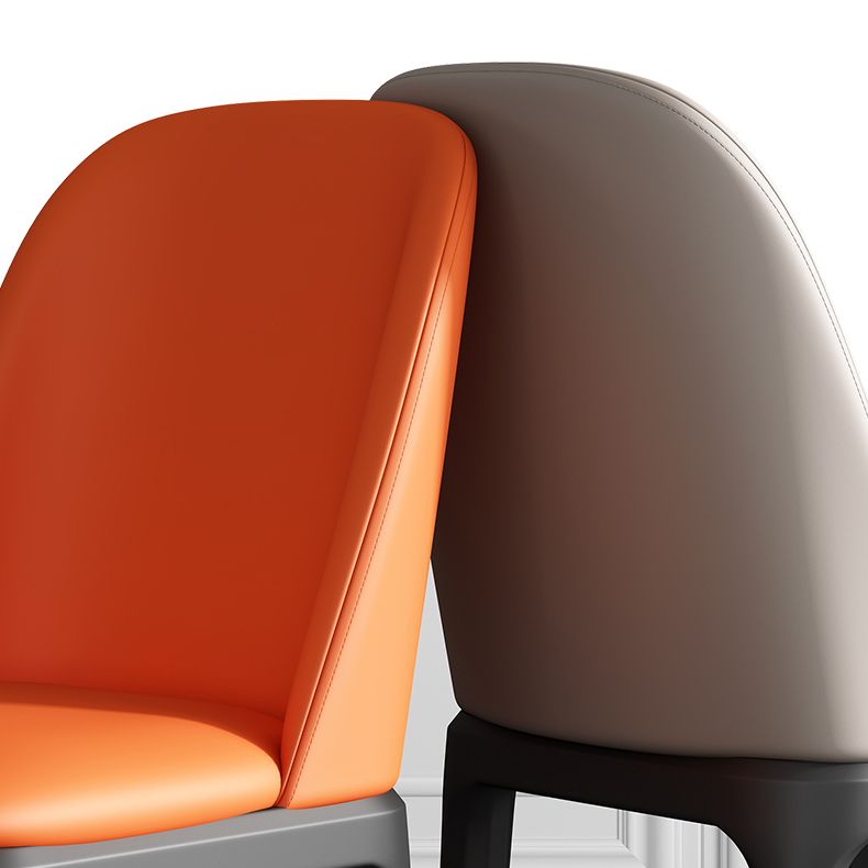 Modern Metal Indoor-Outdoor Side Chair Matte Finish Solid Back Chair Clearhalo 'Dining Chairs' 'Dining Tables & Seating' 'dining_chair' 'furn' 'furn_dining_chair' 'Furniture' 'furniture_dining_chair' 'Kitchen & Dining Furniture' 1200x1200_f075324d-3f99-4030-9ed6-5e44b96797e6