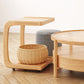 Tropischer Couchtisch, Couchtisch aus massivem Holz mit Stauraum