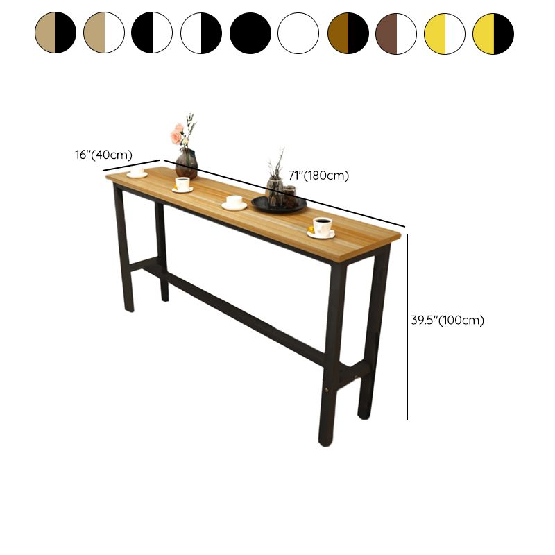 Industrial Rectangle Wood Counter Table 5 Pieces Bar Table Set for Cafe Clearhalo 'Bar Furniture' 'furn' 'furn_home_bar_bar_sets' 'Furniture' 'Home Bars & Bar Sets' 'home_bar_bar_sets' 'Kitchen & Dining Furniture' 1200x1200_f077e9e3-6665-49a0-9c4d-67050fc6615c