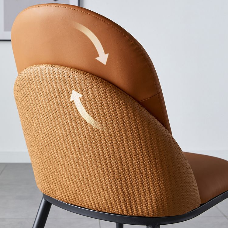 Contemporary Style Dining Chair Armless Metal Side Parsons Chairs for Kitchen Clearhalo ' kitchen&dining_furn' 'Dining Chairs' 'Dining Tables & Seating' 'dining_chair' 'furn' 'furn_dining_chair' 'Furniture' 'furniture_dining_chair' 'Kitchen & Dining Furniture' 'kitchen' 1200x1200_f07808b4-ecec-4fd6-8f7e-1e02887202cb