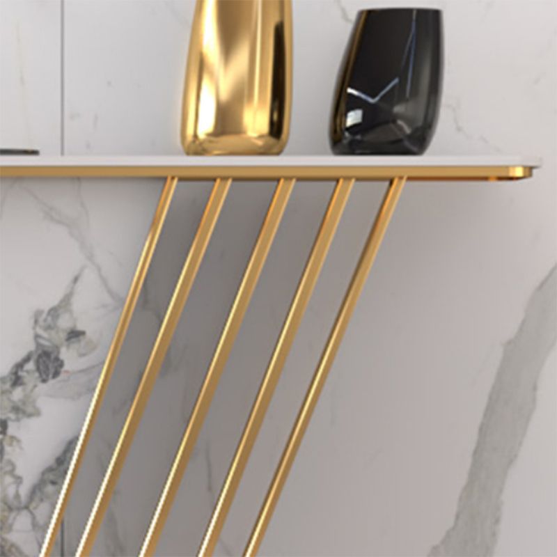 Glam Rectangle Console Sofa Table with Scratch Resistant Top for Hall