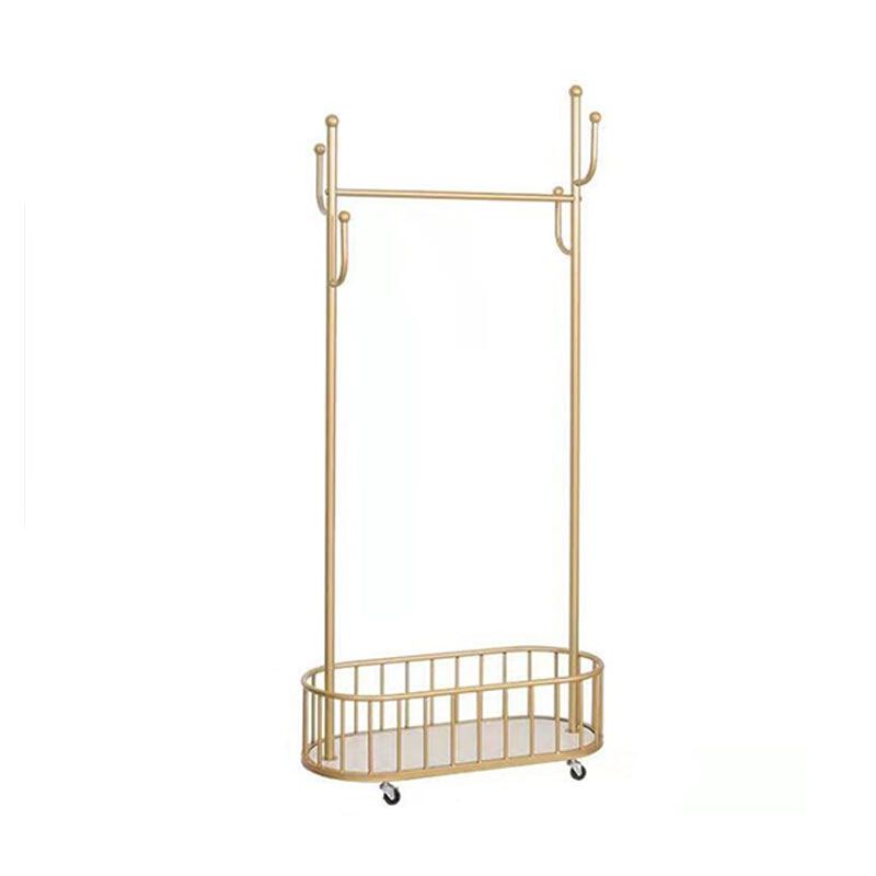 Metal Coat Hanger Modern Style Simple Household Floor Hall Stand with Pulley Clearhalo 'Entry & Mudroom Furniture' 'furn' 'furn_hall_tree_coat_racks' 'Furniture' 'Hall Trees & Coat Racks' 'hall_tree_coat_racks' 1200x1200_f0795e60-c5cc-4b50-9b8a-c01882b97225