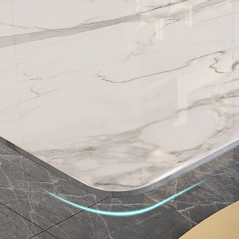 Nordic 1/5/7 Stücke Esszahlen Rechteck Stein Esstisch Set für Wohnzimmer