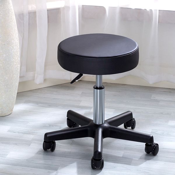 Black Modern Steel Bar Stool Adjustable Height Swivel Backless Counter Stool Clearhalo 'Bar Furniture' 'Bar Stools' 'bar_stools' 'furn' 'furn_bar_stools' 'furniture_bar_stools' 'Kitchen & Dining Furniture' 'kitchen&dining_furn' 'kitchen' 'kitchen_furn' Furniture' 1200x1200_f07dbcc6-cb5b-4f70-8058-443130785752