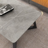 Slate Rectangular Coffee Table No Distressing Single Coffee Table