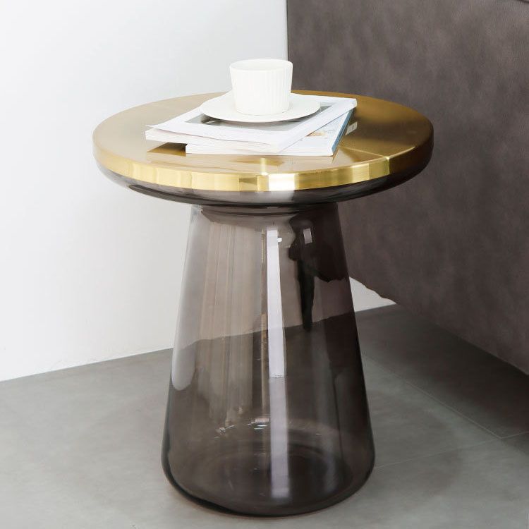 20.47" Tall Mid-century Style Side End Table Glass Pedestal Round Sofa Side Accent Table Clearhalo 'Coffee & Accent Tables' 'End & Side Tables' 'end_side_tables' 'furn' 'furn_end_side_tables' 'Furniture' 'Living Room Furniture' 1200x1200_f07e97c3-c315-4964-9894-998fd7d95579