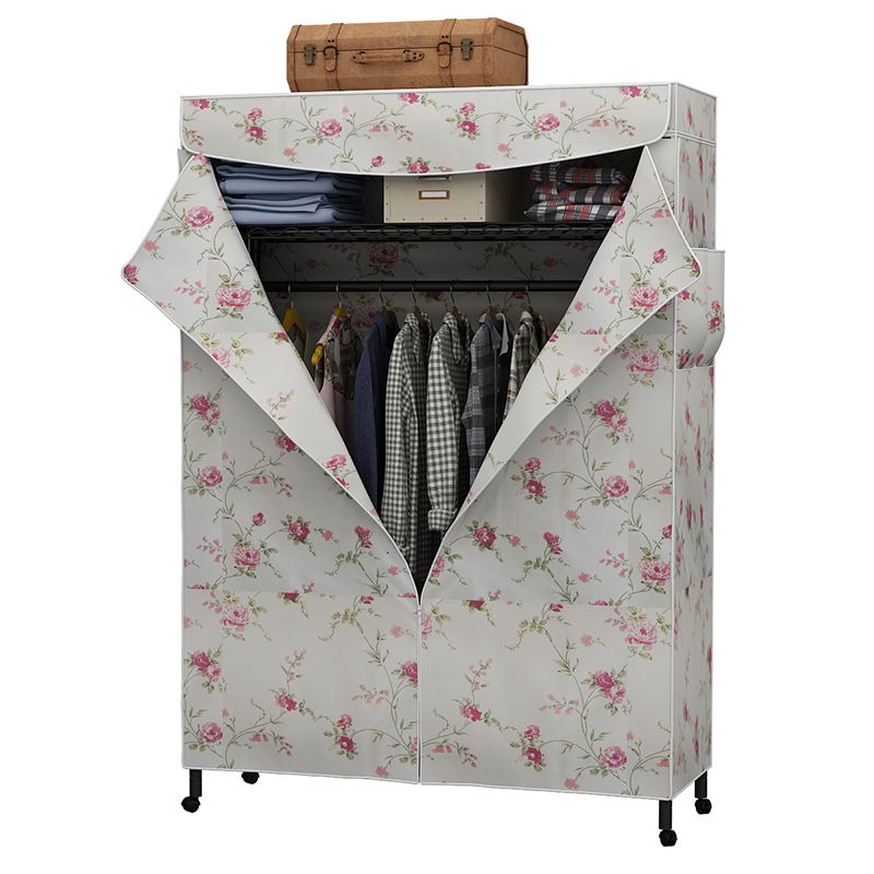 Hedendaagse stijl garderobe metaal verstelbare planken garderobe kast