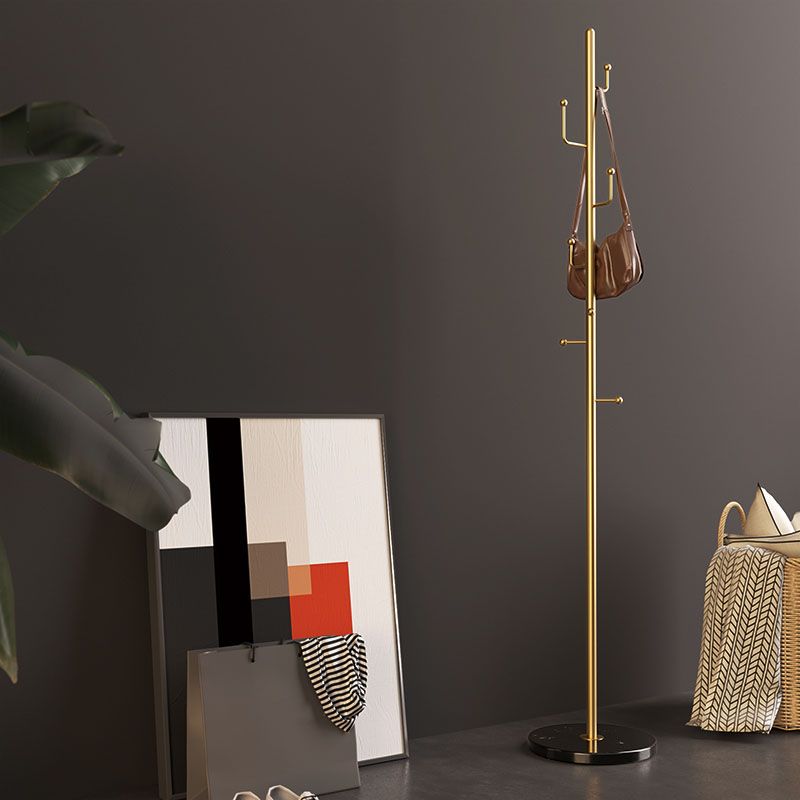 Modern Hall Tree Free Standing Metal Coat Rack With Coat Hooks Clearhalo 'Entry & Mudroom Furniture' 'furn' 'furn_hall_tree_coat_racks' 'Furniture' 'Hall Trees & Coat Racks' 'hall_tree_coat_racks' 1200x1200_f08352ae-c43b-46d2-a210-57e061cab043