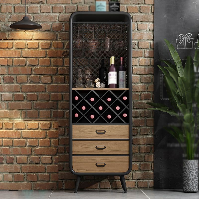 Modern 3-Drawer Wood Sideboard Open Storage Buffet Table with Wine Rack for Living Room Clearhalo 'buffet_sideboard' 'Buffets & Sideboards' 'furn' 'furn_buffet_sideboard' 'Furniture' 'furniture_buffet_sideboard' 'Kitchen & Dining Furniture' 1200x1200_f084be69-8b5f-4de5-8cdd-35f9efb1f7b0