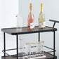 Contemporary 35.43"H Rolling Prep Table Rectangular Metal Prep Table for Dining Room