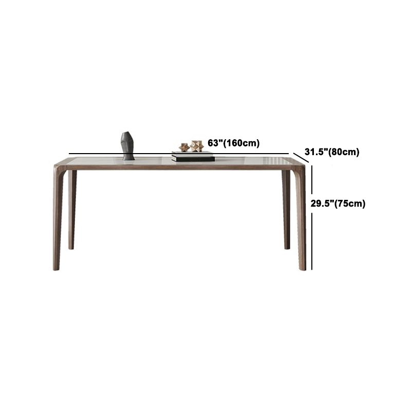Modern Sintered Stone Top Dining Set Rectangle 1/4/5/7 Pieces Wooden Table Set Clearhalo 'Dining Room Sets' 'Dining Tables & Seating' 'dining_room_set' 'furn' 'furn_dining_room_set' 'Furniture' 'Kitchen & Dining Furniture' 1200x1200_f0854a6a-2d48-4409-91e3-aa8e14b62483