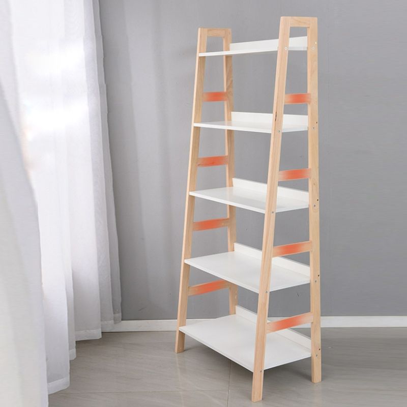 Contemporary Ladder Bookcase Wooden Open Back Bookshelf with Shelves for Home Clearhalo 'Bookcases' 'furn' 'furn_bookcases' 'Furniture' 'furniture_bookcases' 'kitchen' 'kitchen_bookcases' 'Living Room Furniture' 'Office Furniture' 1200x1200_f08615c9-4a71-4ff8-82be-a940e6cad4a6