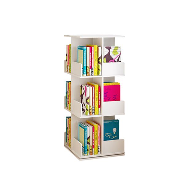Contemporary Style Bookshelf Rotatable White Bookcase for Home and Office Clearhalo 'Bookcases' 'furn' 'furn_bookcases' 'Furniture' 'furniture_bookcases' 'Office Furniture' 1200x1200_f0862fb5-efdb-482d-8af4-9a7e7afa0e60